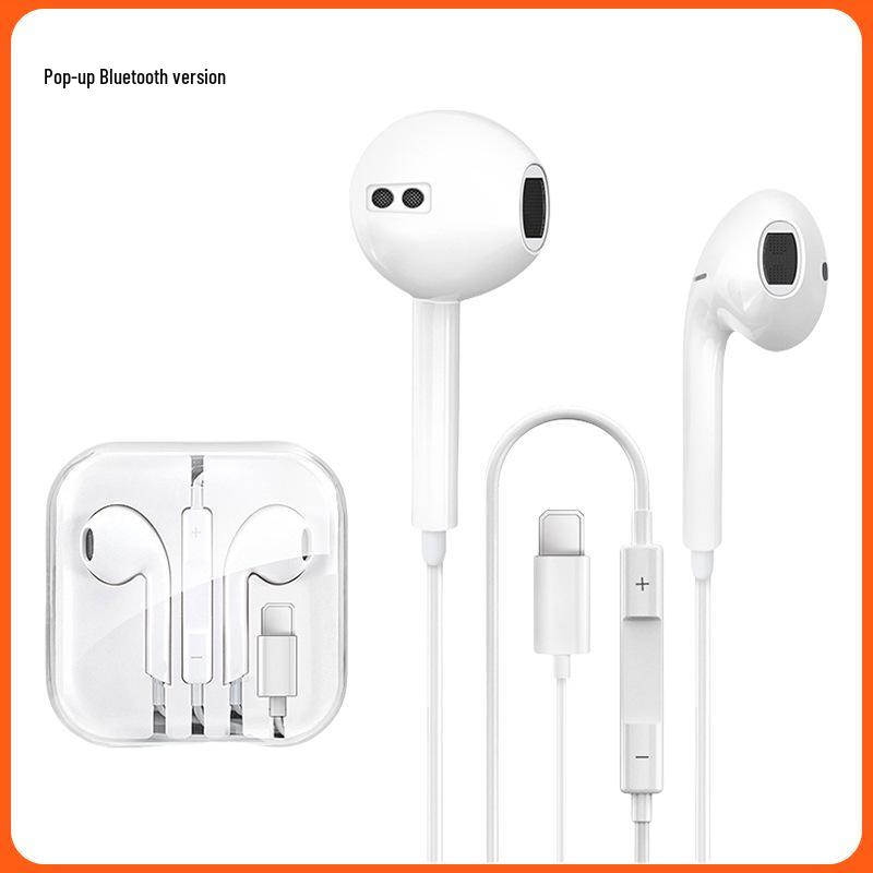 Explosive Sound Quality In-Ear L-Shaped Earphones with Mic & Control for iPhone 12-16