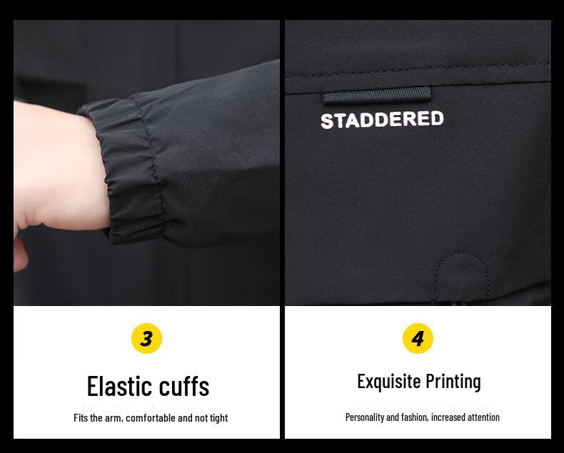 JEEP SPIRIT Men's Stand-Collar Casual Utility Jacket