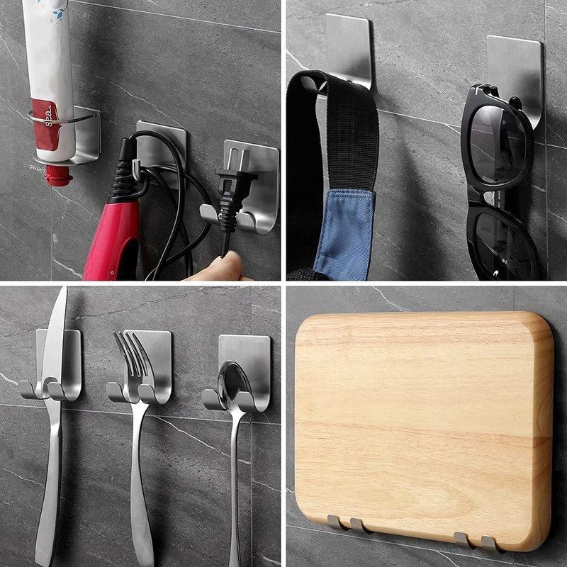 Stainless Steel Razor Rack Hook, Waterproof Self-adhesive Razor Rack Hook, Manual Razor Rack MYY