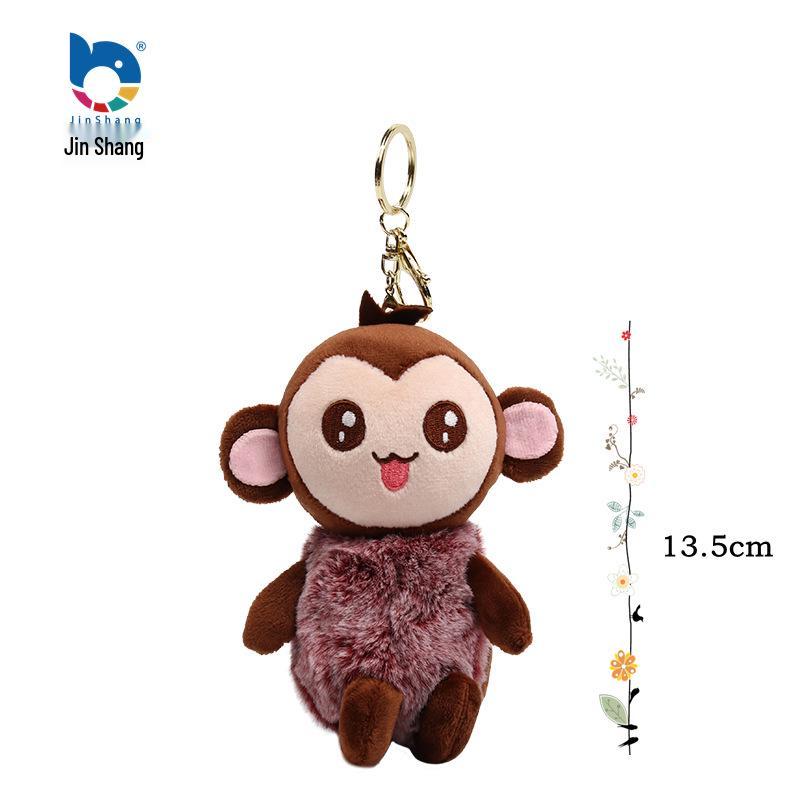 Scented Fuzzy Monkey Plush Toy Doll with Pendant for Bags