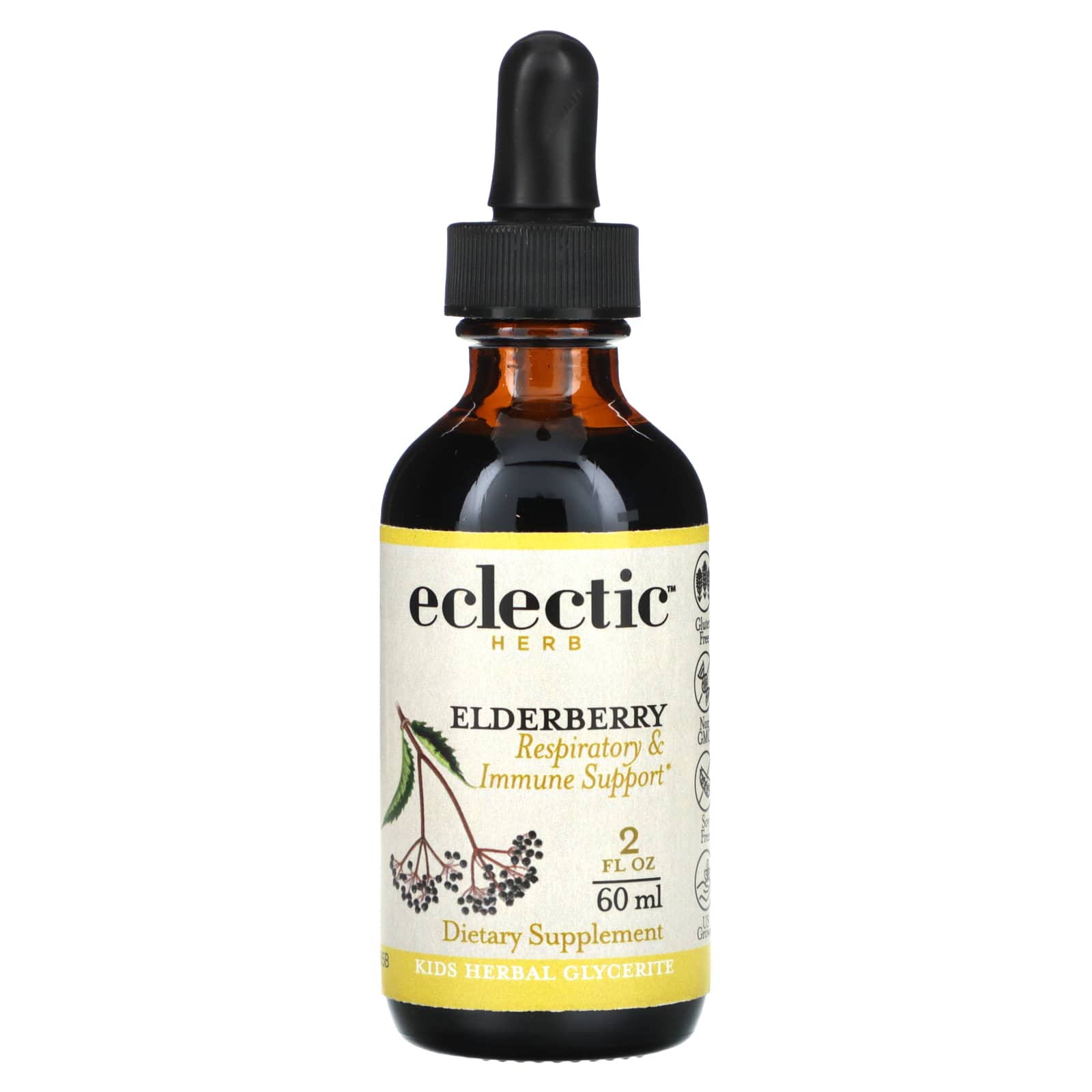 

Eclectic Herb, Children s Herbal Glycerite, Elderberry, 2 fl oz (60 ml)
