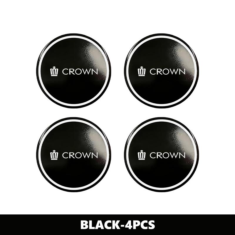 For Toyota 4PCS 56mm Car Styling Wheel Center Hub Caps Stickers Badge TDR GR Corolla Yaris Aygo Prius RAV4 Crown CHR Camry