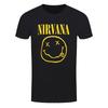 Nirvana T-Shirt Happy Face Kurt Cobain Band Official Black New
