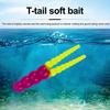 20Pcs 5CM/2G Soft PVC Worm Bait Fork Tail Two-color Bionic Artificial Worm Lure Swimbait Saltwater Freshwater Fishing Accessories