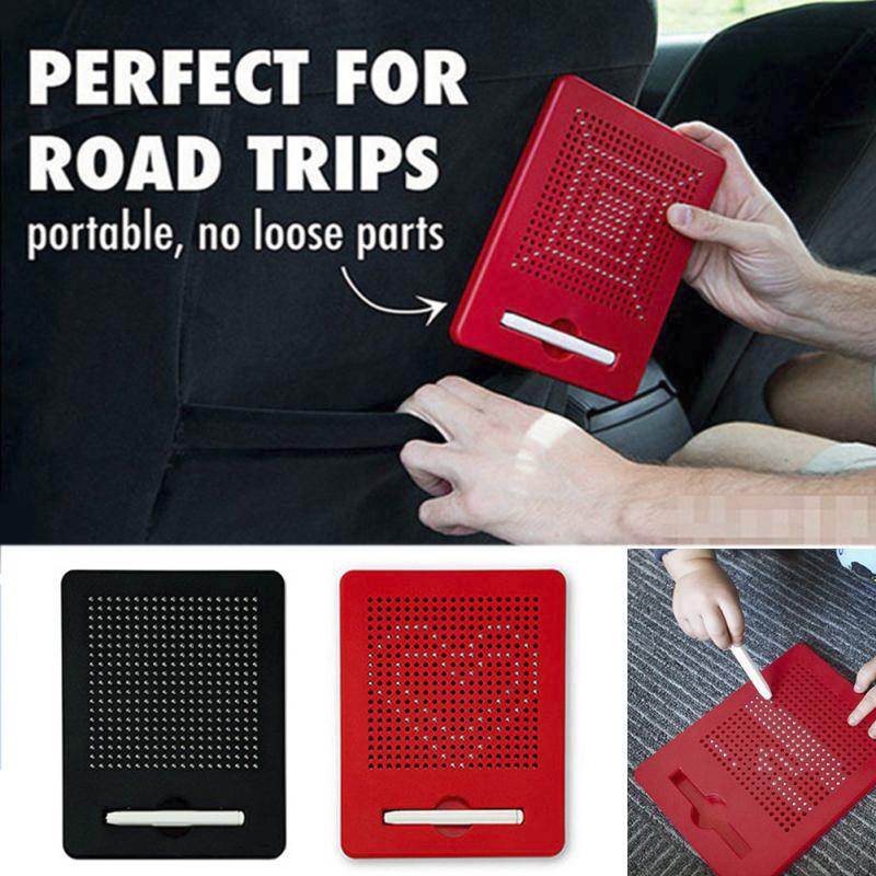 Magnetic Drawing Board with Beads Stylus Magnet Tablet Pad Kids Erasable Writing Toys Educational Learning Sketch Toy for Child
