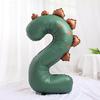 40Inch Giant Dinosaur Number Balloons Boy Girl Jungle Birthday Party Decoration Kids 1st Birthday Cartoon Foil Balloon Supplies