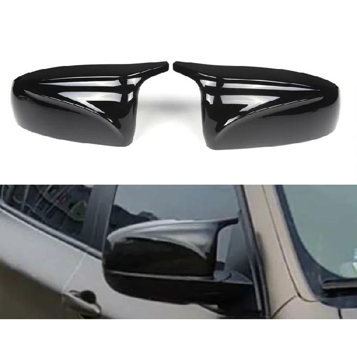 Για BMW X5 E70 X6 E71 2007-13 Καλύμματα πλευρικών καθρεπτών γυαλιστερό μαύρο αριστερά+δεξιά