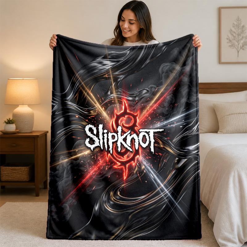 Coperta in Flanella con Stampa Slipknot Morbida Leggera Coperta Pluche per Letto Divano Uso Domestico