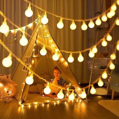 LED Crystal Ball & Small Round Ball String Lights Waterproof Fairy String Lights Decorations for Indoor Party Wedding Christmas Tree Patio Decor