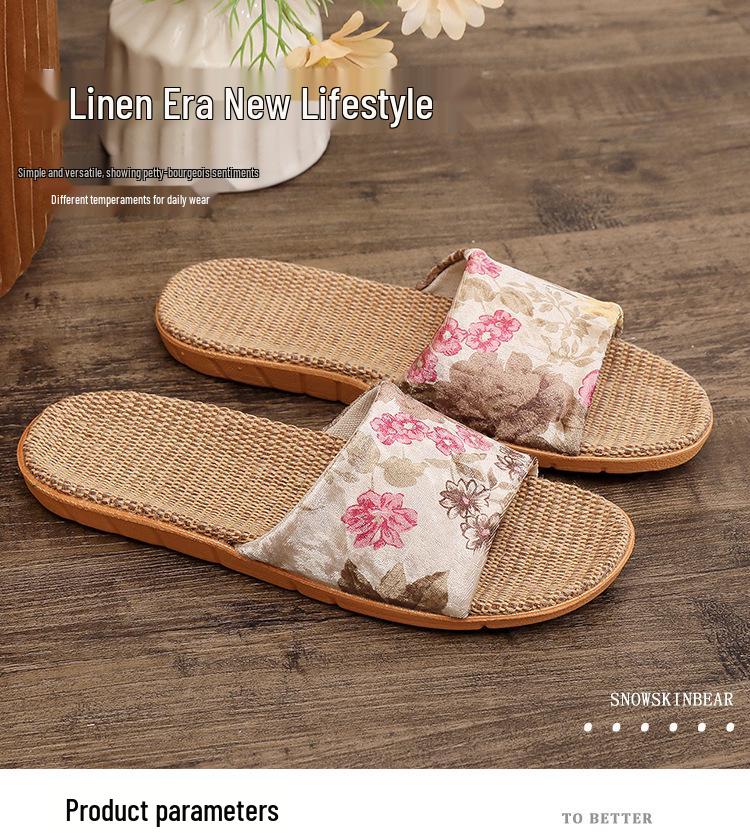 Lightweight Non-slip Indoor Burlap Sandals for Couples