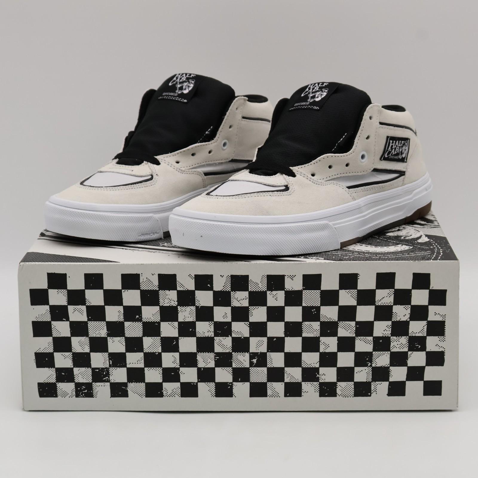 VN000D9ZYB2 Vans Skate Half Cab Wafflecup White Black (Men s) 10