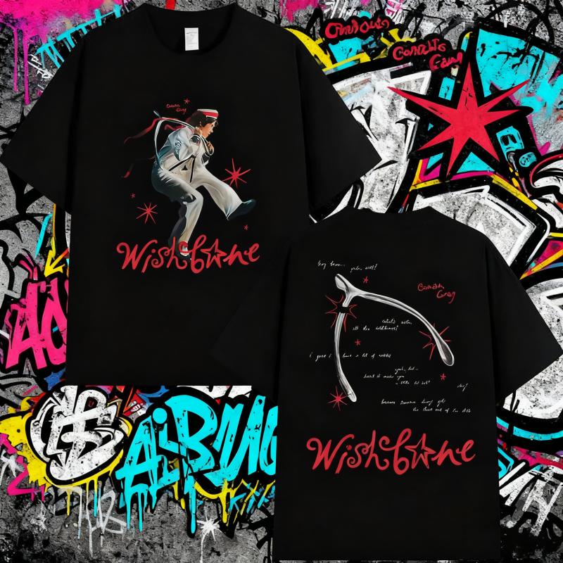 2025Summer Conan Gray Wishbone Album Print T Shirt Unisexs High Quality Vintage Breathable Unisex Fashion Hip Hop Clothing Tshirt