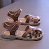 Summer Woven Roman Sandals, Closed-Toe Soft Sole Beach Shoes for Girls