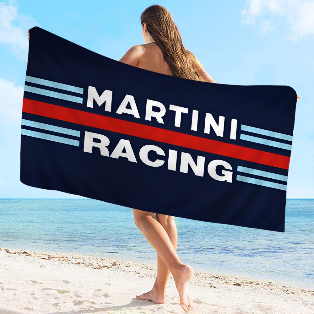 Martini Logo Aufgedrucktes Handtuch Mikrofaser Strandtuch Saugfähig Schnelltrocknend Weich Yoga Schwimmen Resort Bergsteigen Handtuch