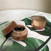 Wood Ring Box Wedding Proposal Engagement Round Wood Ring Box Jewelry Storage Box Portable Solid Wood Ring Box
