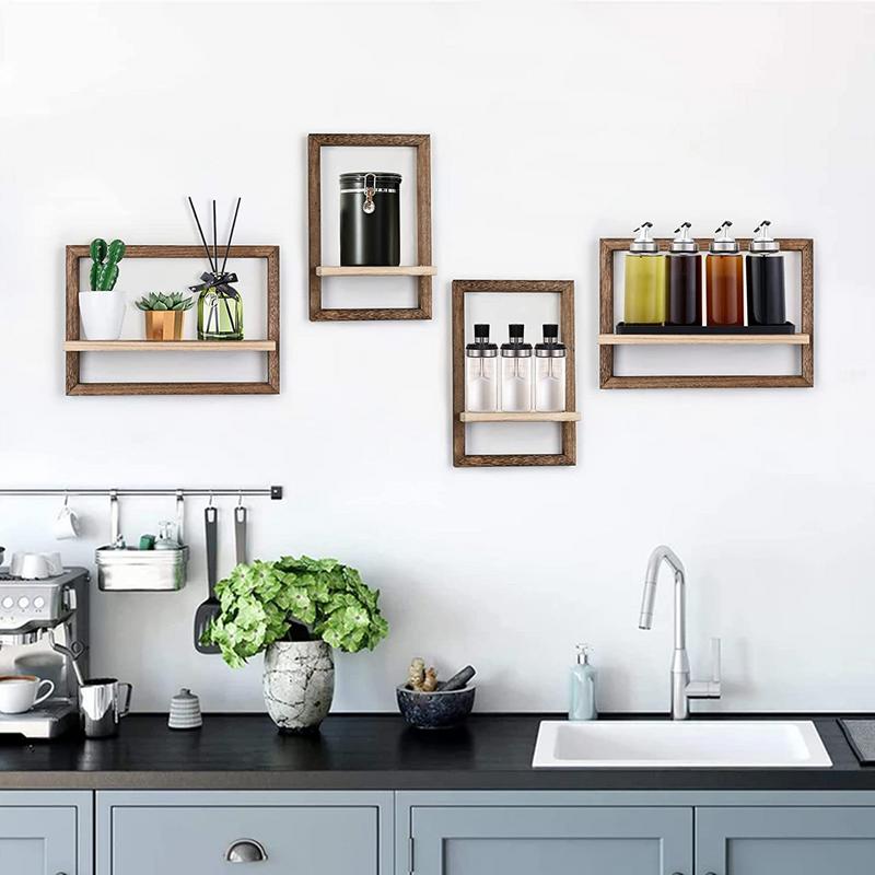 Schwebende Kastenregale Holzschweberegale Wandmontiert Wandregal Geometrischer Würfel Display Wandaufbewahrung Für Zuhause