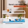 Turtle and Crab Habitat with Lid: Small Tank for Reptile and Crab Display
