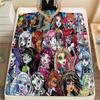 1 Stück Monster High Druck Flanelldecke, Hohe Qualität, Bequem für alle Jahreszeiten, Heimdekoration, Wärme und Komfort, Perfekt für Weihnachtsgeschenke