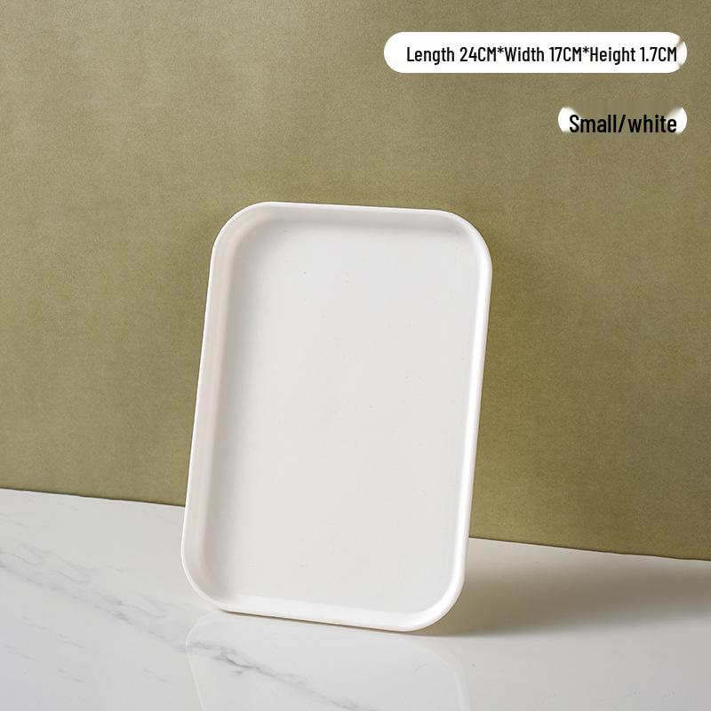 Rectangular Plastic Tea and Snack Tray for Home, Hotel, or Restaurant Use