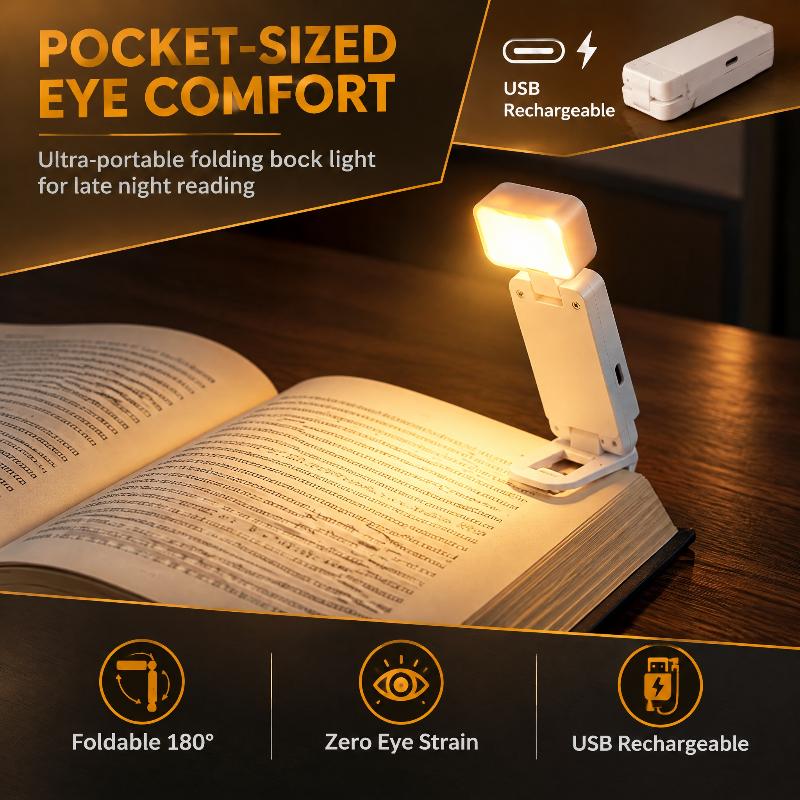 LED Clip On Desk Book Light Battery Powered 3 Color Eye Protection Portable Lamp for Home School Reading