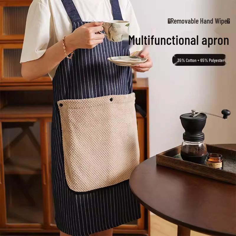 

Newcomer Discount: Waterproof Detachable Thickened Kitchen Apron with Hand Towel