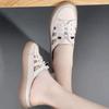New Women's Shoes Soft Breathable Sandals Hollow White Women Casual Flat Outdoor Light Plus Size Half Slippers Women Sneakers