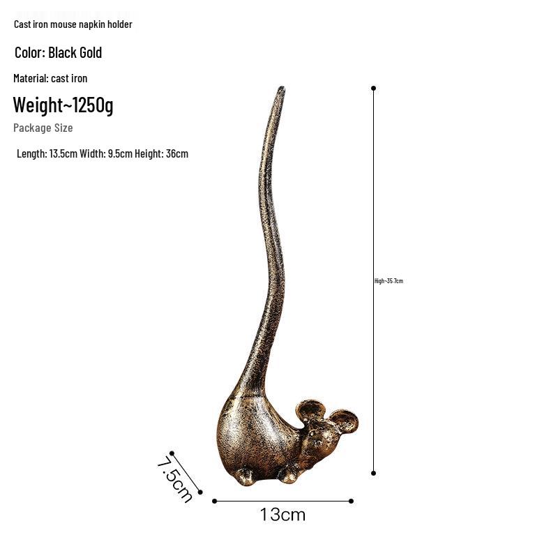 Nordic Cast Iron Paper Towel Holder for Restaurant and Kitchen Decor