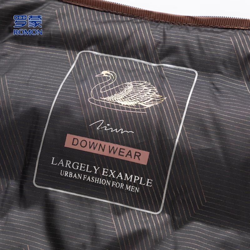 ROMON Men's Wool Blend Mid-Length Overcoat with Detachable Down Liner