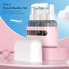 Travel Bottles Leak Proof 4 In 1 Containers for Toiletries Refillable Plastic Bottles with Lid Spray Lotion Shampoo