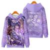 Raiden Shogun Genshin Impact Cosplay Hoodies 3D Print Unisex Anime Cartoon Sweatshirt Oversized  Women Harajuku Pullover Coat