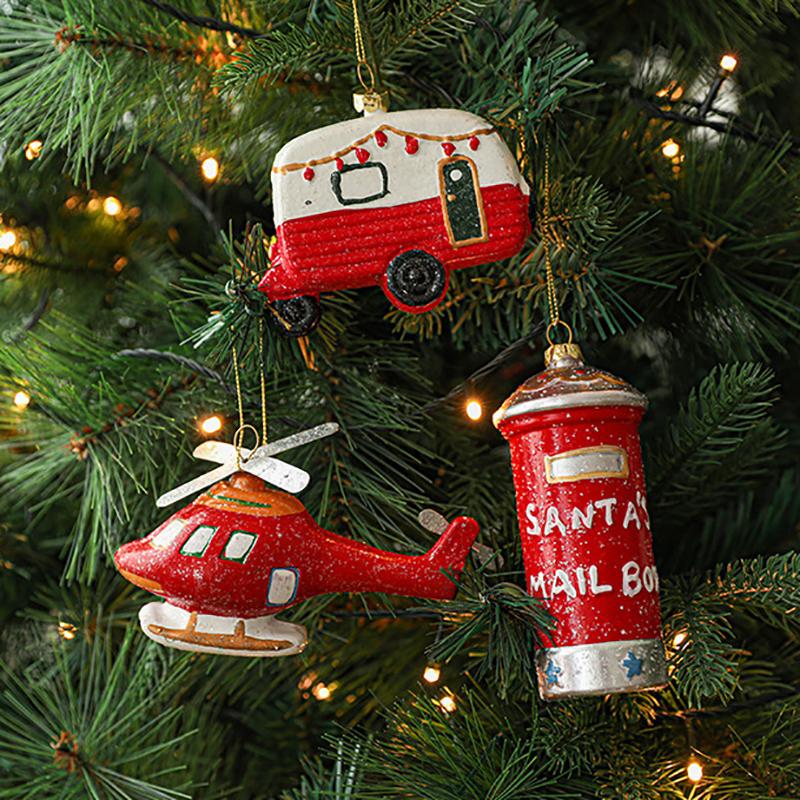 Christmas Tree Shaped Ball Christmas Tree Decorative Pendant Christmas Gift Bag Car House Snowman Garland New Year Ornament