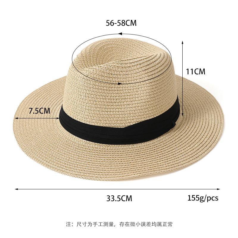 Sommarexplosion Panama trevikning med stråhattsskydd jazzhatt utomhussolskydd strandhatt