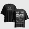 Honda Mens and Womens Tshirt Summer Casual Tee Honda Graphic Civi Shortsleeved Spring Autumn Motorcycle Cycling Top