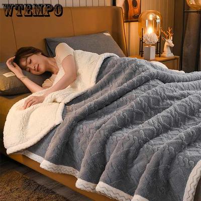 Winter Thickened Warm Blanket Bed Sheet Blanket Coral Velvet Blanket Sofa Cover Blanket