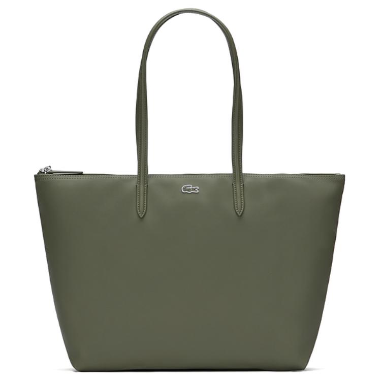 

Lacoste Trendy Versatile PVC Tote Shopping Bag Large Women tote bags Khaki-Green NF1888PO-N93 Khaki Green,Large
