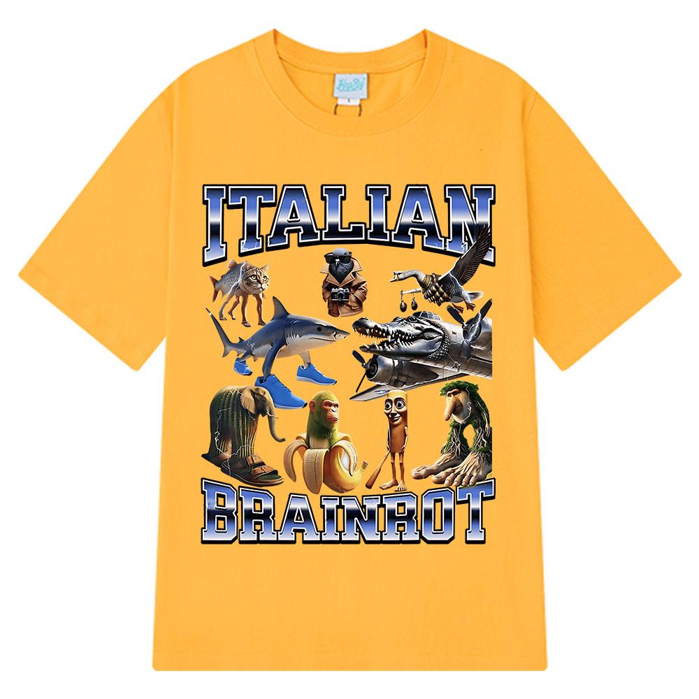 Italian Brainrot Funny Meme T-shirt Tralalero Tralala Tung Tung Tung Sahur Bombardiro Crocodilo Brr Brr Patapim Men Women Tshirt