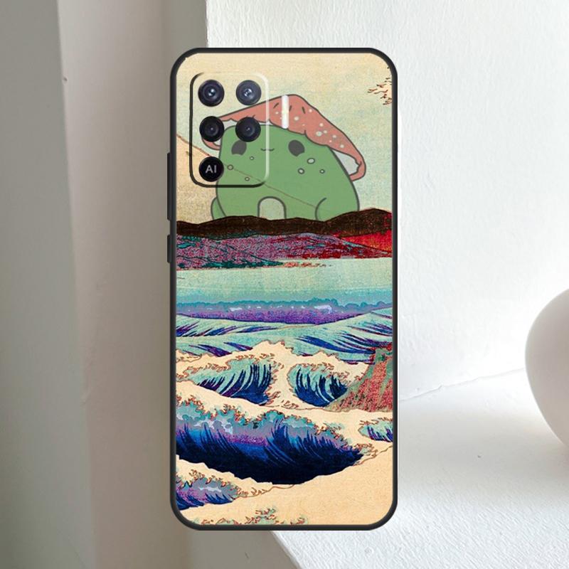 Cottagecore Aesthetic Frog Mushroom For OPPO A6 A5 Pro A15 A17 A77 A16 A76 A96 A18 A38 A58 A78 A98 A54 A74 A94 A40 A60 A80 Case