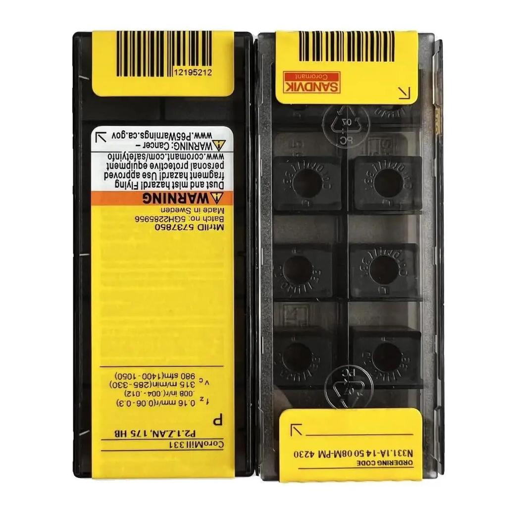 Original Sandvik / N331.1A-145008M-PM 4230 / CNC Lathe Carbide Blade 10 PCS