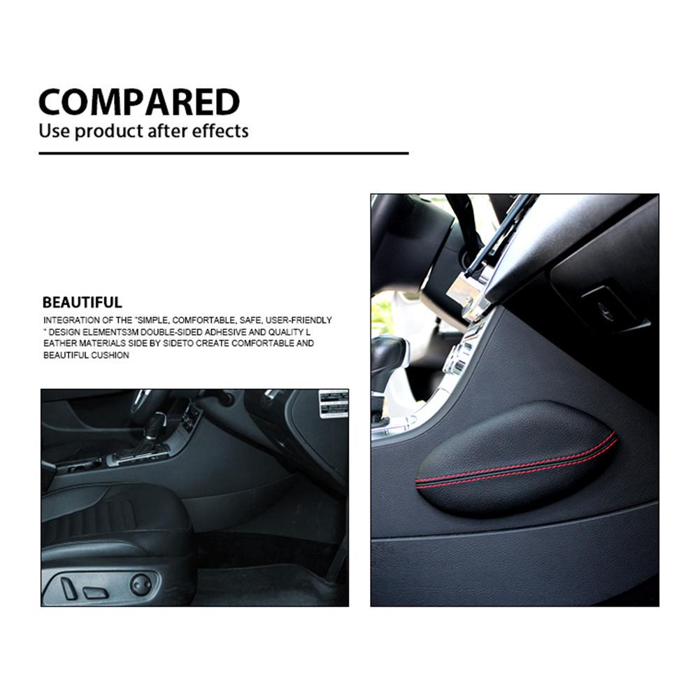Car Foot Support Pillow Leg Support Car Seat Cushion Leather Leg Cushion Knee Pad Thigh Support Pillow Car Interior Accessories
