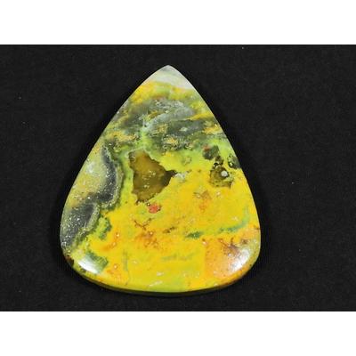 31X41X04MM Natürlicher Hummel-Jaspis Birnen-Cabochon Loser Edelstein 49 Karat. D-93