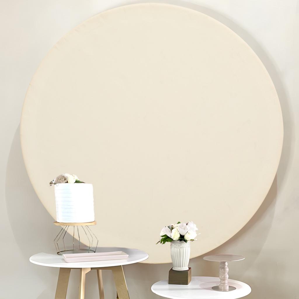Pure White Circular Background Cloth Wedding Birthday Party Decoraion Baby Shower Wedding Party Supplies Round Backdrop Cloth