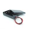 1/3pcs 4 Slot AAA 6V Battery Holder Case Box with Leads with ON/OFF Switch Cover Standard Battery Container Black