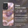 Luxury Pink Purple Marble Pattern Tempered Glass Phone Case for Motorola Moto Edge 50 Fusion 40 Neo 30 Pro G85 G84 G55 5G Covers