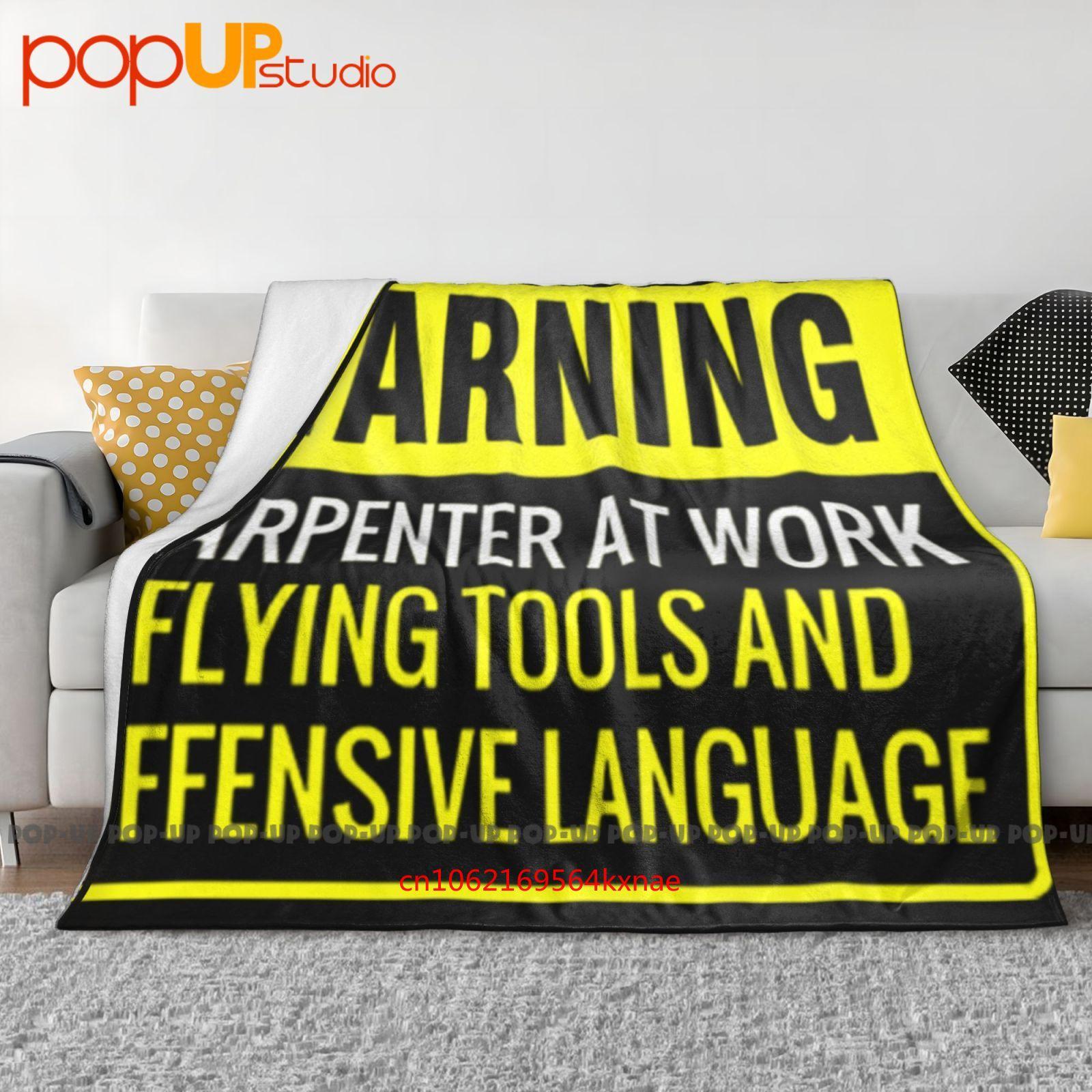 

Warning Carpenter At Work Ultra-Soft Blanket Quilt Winter Sofa Cover Bed Covers 30x40in