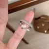Gold Brushed Diamond Star Moissanite Ring - Women's Retro Stackable Luxury Piece