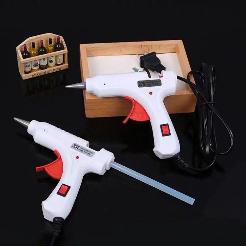 Safe DIY Hot Melt Glue Gun with Anti-Scald Design & Strong Glue Sticks for Household Handmade Projects