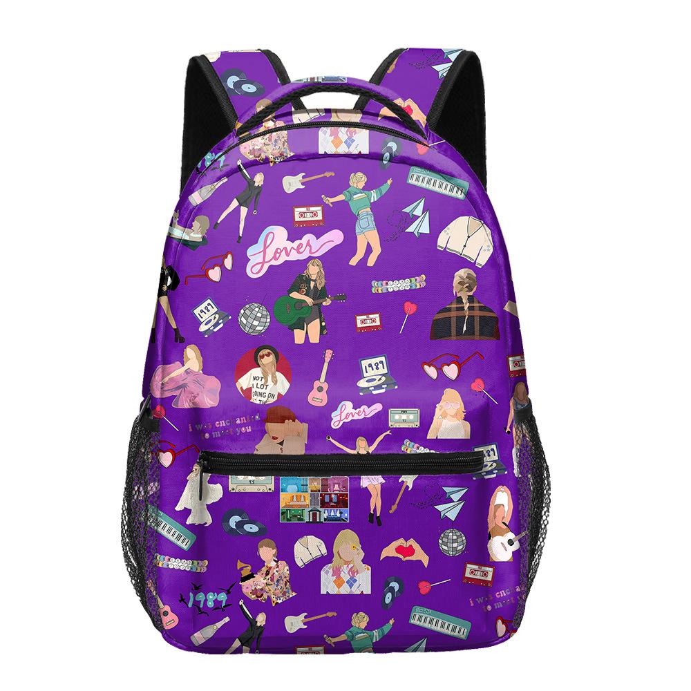 Taylor Swift Grund- und Sekundarschulrucksack, Kinderrucksack, Vollständig bedruckter Rucksack