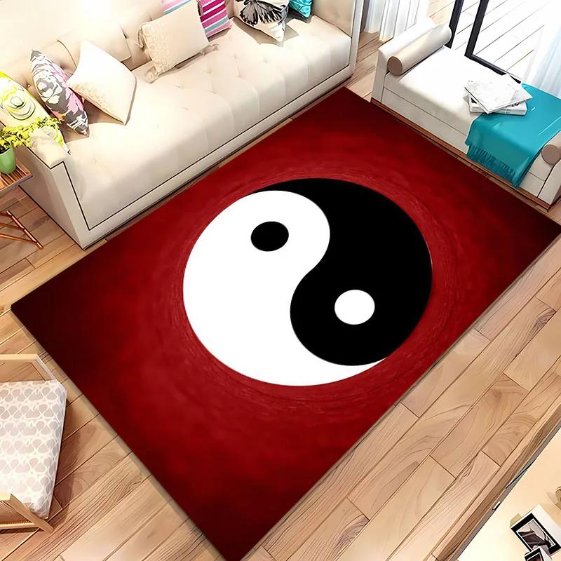Čínský starověký tajemný koberec Tai Ji, Bytové doplňky do obývacího pokoje a ložnice, Podložky pod pohovku do dětského pokoje, Rohožka na podlahu, Protiskluzový koberec