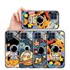 For Samsung A15 A35 A55 A73 S24 Xiaomi 13T 12T 11T Redmi Note 13 12 11 Pro 12S iPhone Space Astronaut Design Smooth Hard Glass Design Phone Case