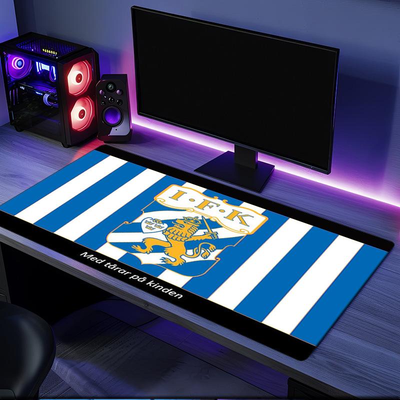 Ifk Goteborg Crest mouse pad, rubber base, esports desk mat, mouse pad for gamers and office use, gaming desk , easy to clean mat